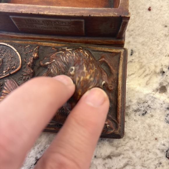 HISTORY CRAFT  TRINKET BOX Little River Open Ozzie The Otter Biggest Trout Fish - Picture 11 of 16